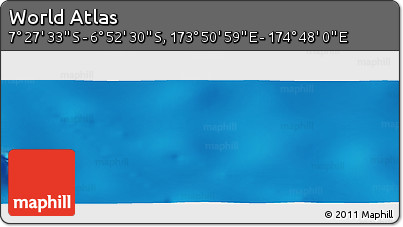 Physical Panoramic Map of the Area around 7° 10' 2" S, 174° 19' 29" E