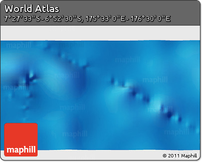 Physical 3D Map of the Area around 7° 10' 2" S, 176° 1' 30" E