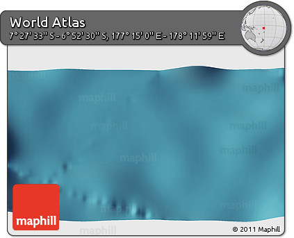 Satellite 3D Map of the Area around 7° 10' 2" S, 177° 43' 29" E
