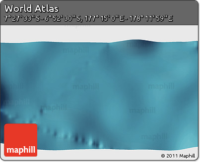 Satellite 3D Map of the Area around 7° 10' 2" S, 177° 43' 29" E