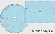 Gray Location Map of the area around 7° 10' 2" S, 178° 34' 29" E