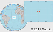 Gray Location Map of the area around 7° 10' 2" S, 19° 28' 30" W