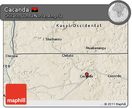 Shaded Relief 3D Map of Cacanda