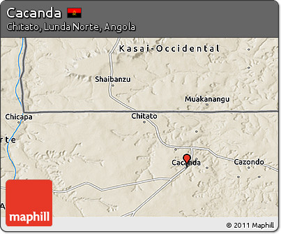 Shaded Relief 3D Map of Cacanda
