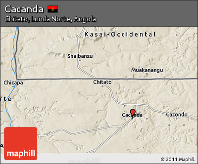 Shaded Relief 3D Map of Cacanda