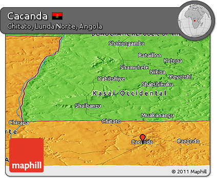 Political Panoramic Map of Cacanda