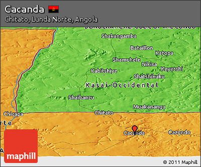 Political Panoramic Map of Cacanda