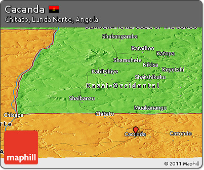 Political Panoramic Map of Cacanda