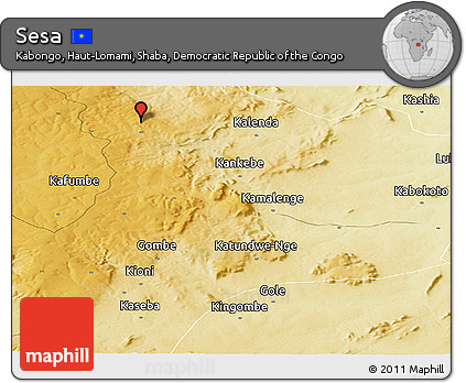Physical Panoramic Map of Sesa
