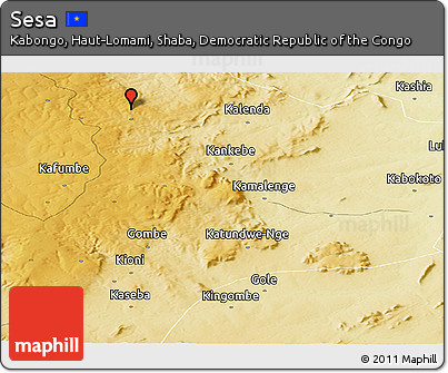 Physical Panoramic Map of Sesa