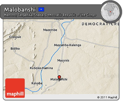 Shaded Relief 3D Map of Malobanshi
