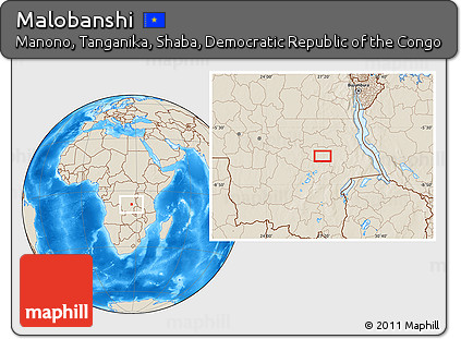 Shaded Relief Location Map of Malobanshi