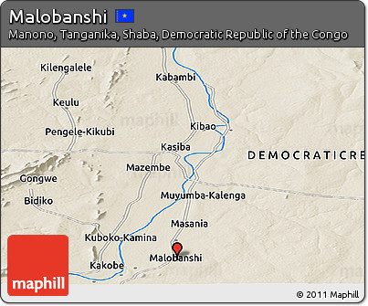 Shaded Relief Panoramic Map of Malobanshi