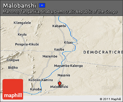 Shaded Relief Panoramic Map of Malobanshi