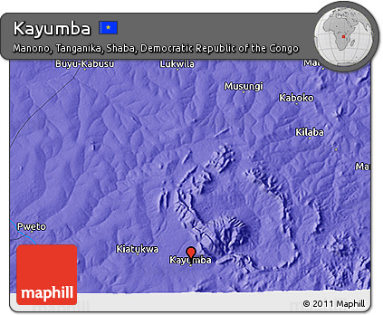 Political 3D Map of Kayumba
