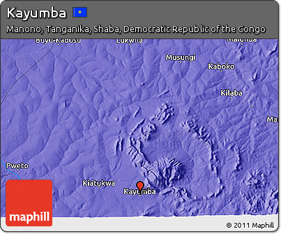 Political 3D Map of Kayumba