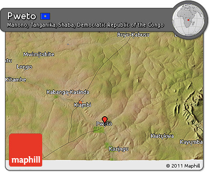 Satellite 3D Map of Pweto