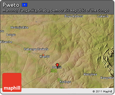 Satellite 3D Map of Pweto