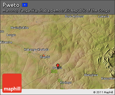 Satellite 3D Map of Pweto