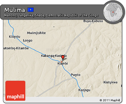 Shaded Relief 3D Map of Mulima