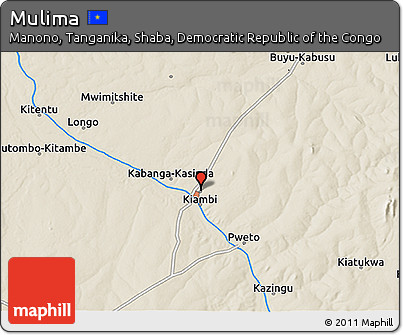 Shaded Relief 3D Map of Mulima