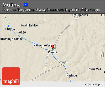 Shaded Relief 3D Map of Mulima