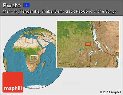 Satellite Location Map of Pweto