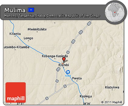 Shaded Relief Map of Mulima