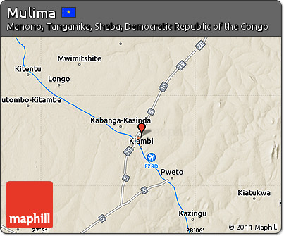 Shaded Relief Map of Mulima