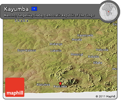 Satellite Panoramic Map of Kayumba