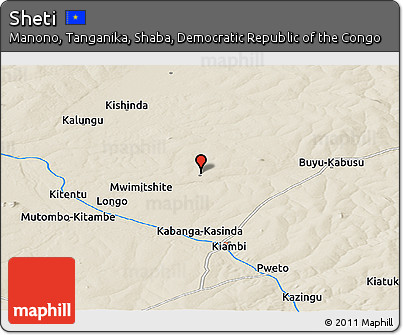 Shaded Relief Panoramic Map of Sheti
