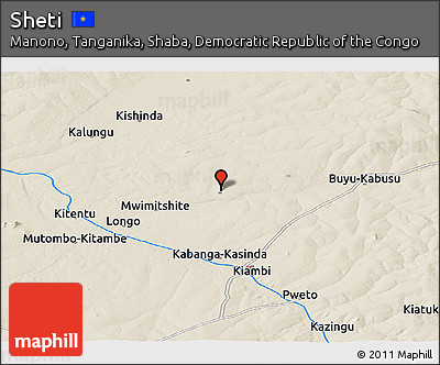 Shaded Relief Panoramic Map of Sheti
