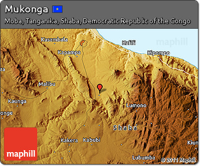 Physical 3D Map of Mukonga