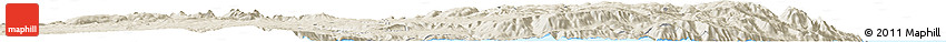 Shaded Relief Horizon Map of the Area around 7° 10' 2" S, 29° 49' 30" E