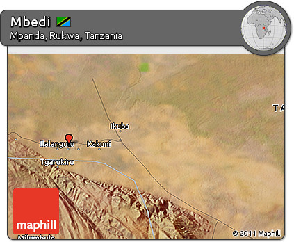 Satellite 3D Map of Mbedi