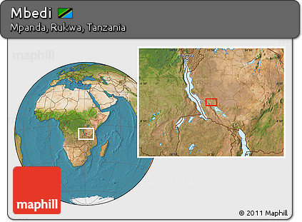 Satellite Location Map of Mbedi