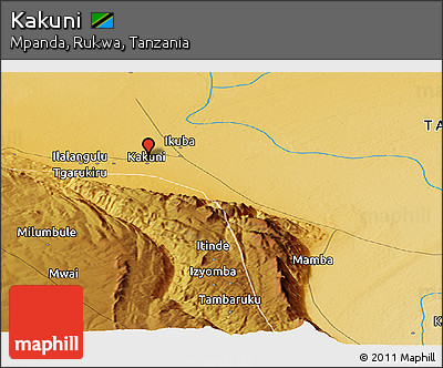 Physical Panoramic Map of Kakuni