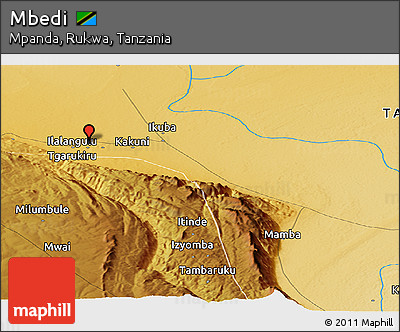 Physical Panoramic Map of Mbedi
