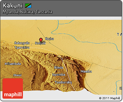 Physical Panoramic Map of Kakuni