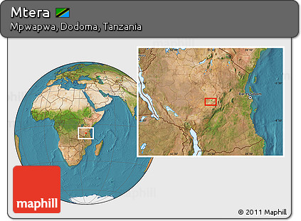 Satellite Location Map of Mtera