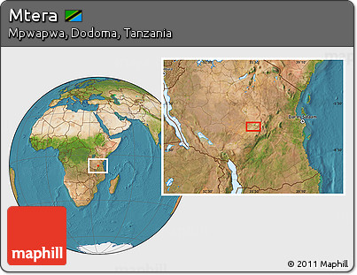 Satellite Location Map of Mtera