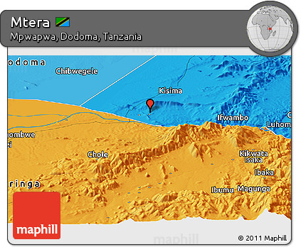 Political Panoramic Map of Mtera