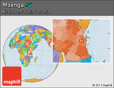 Political Location Map of Mzenga