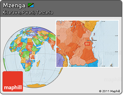 Political Location Map of Mzenga