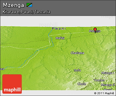 Physical Panoramic Map of Mzenga