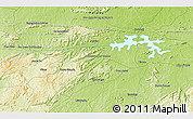 Physical 3D Map of the area around 7° 10' 2" S, 38° 10' 29" W