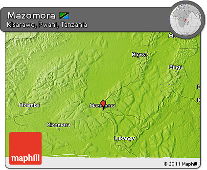 Physical 3D Map of Mazomora