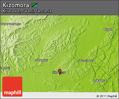 Physical 3D Map of Kizomora