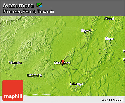 Physical 3D Map of Mazomora