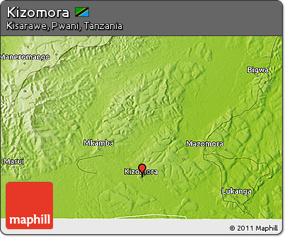 Physical 3D Map of Kizomora